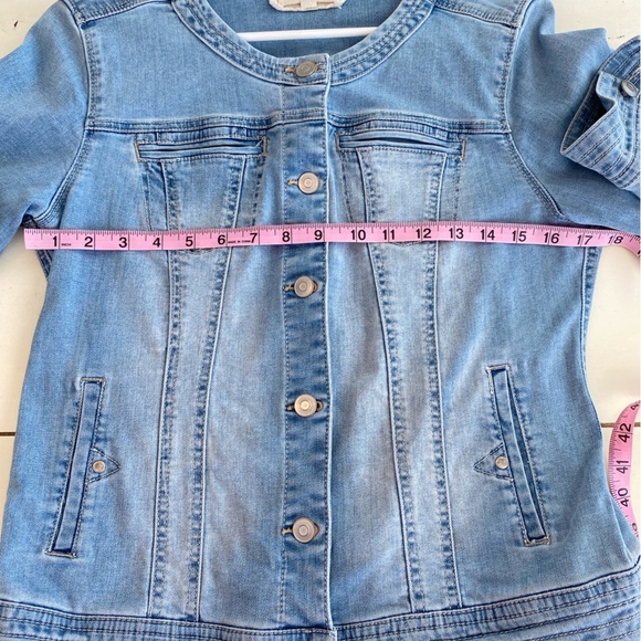 Chambrai Los Angeles Denim Jacket Women’s Medium Blue Light Wash Hipster Boho - Picture 7 of 9